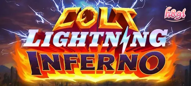 Tampilan visual slot Colt Lightning Inferno dengan elemen api dan petir